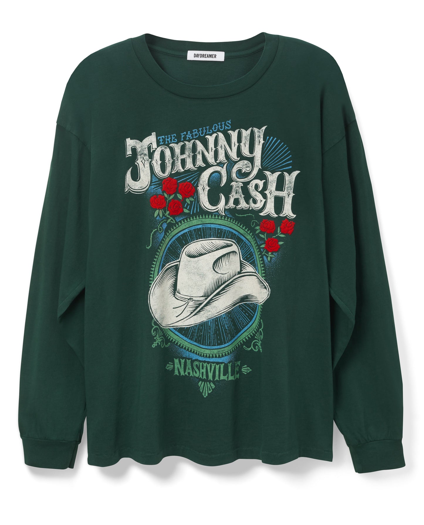 *Final Sale* Green Johnny Cash Holiday Long Sleeve