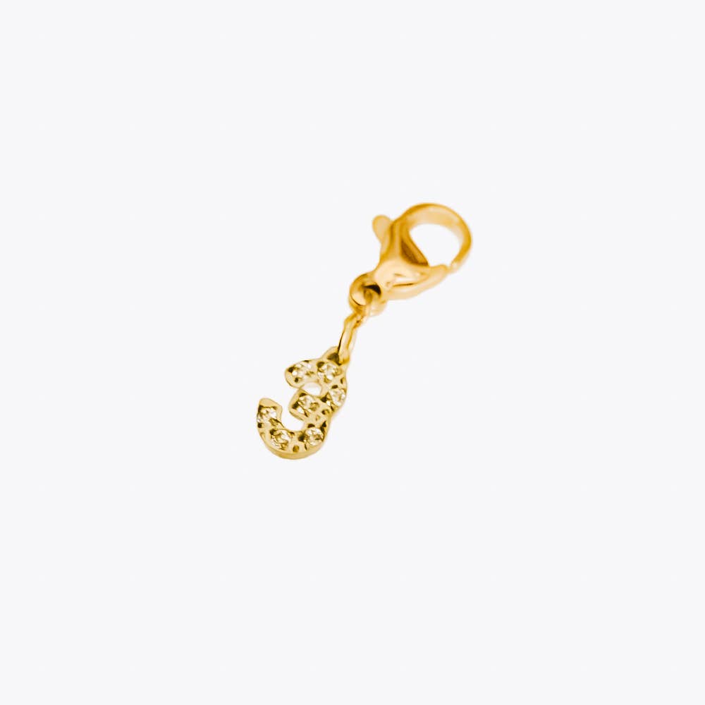 Bundled Number Charm Bar Chanelle Charms - WATERPROOF