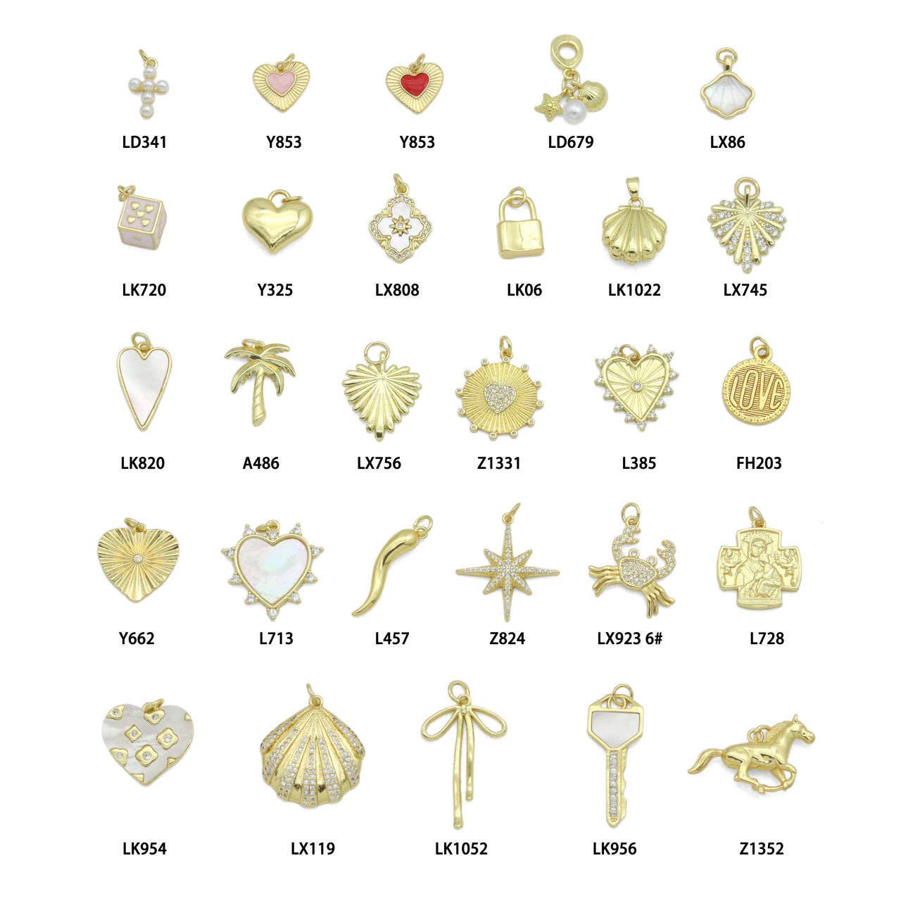 Mixed Detachable Charms for Scarf Charm Bar Necklace
