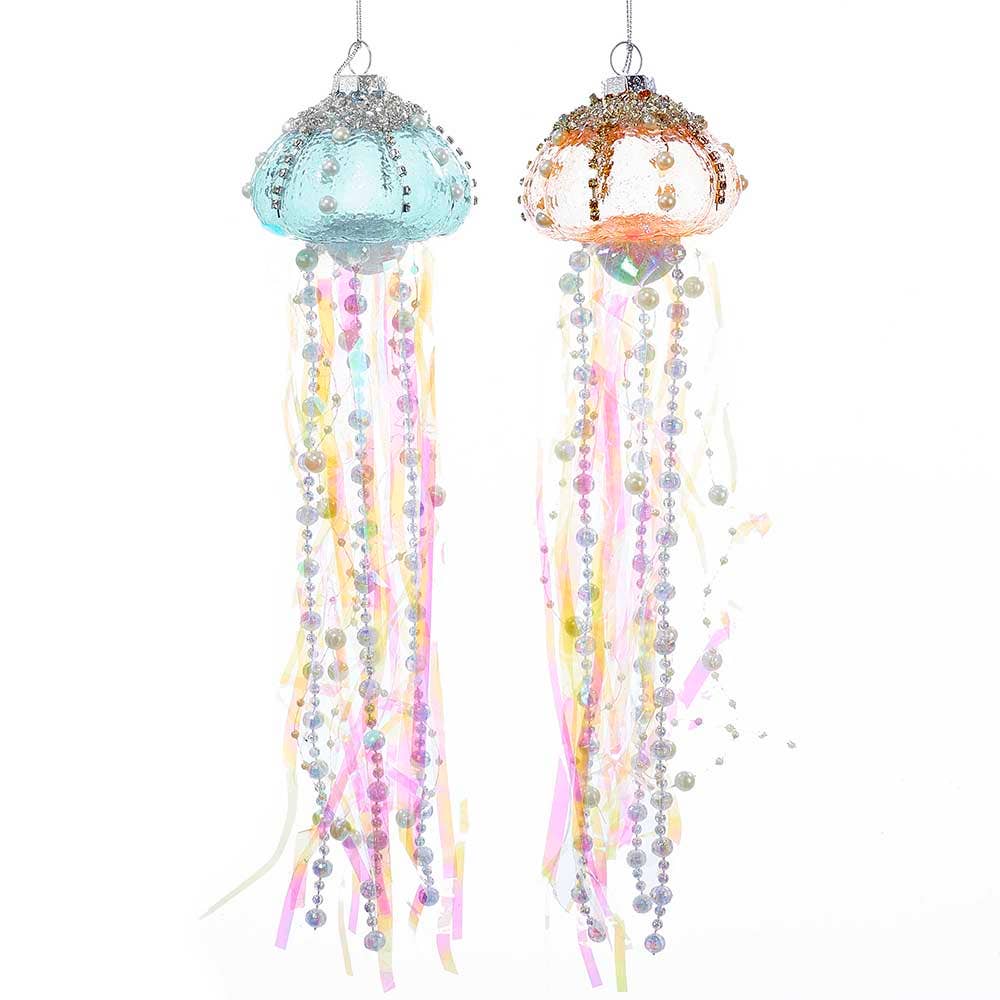 Jellyfish Glass Ornament