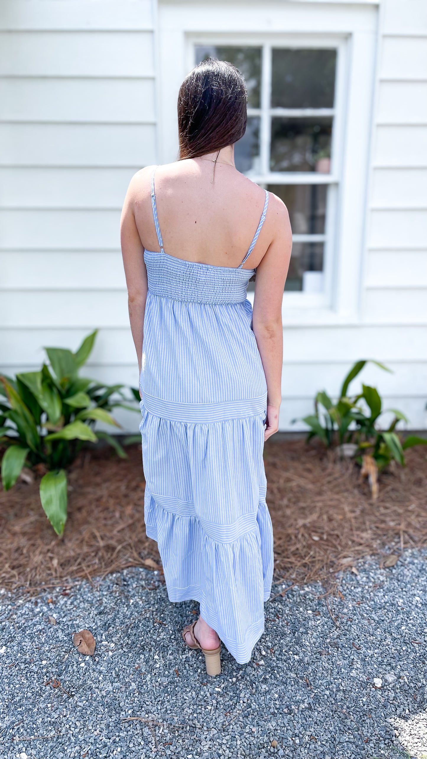 Cerulean Stripe Maxi Dress