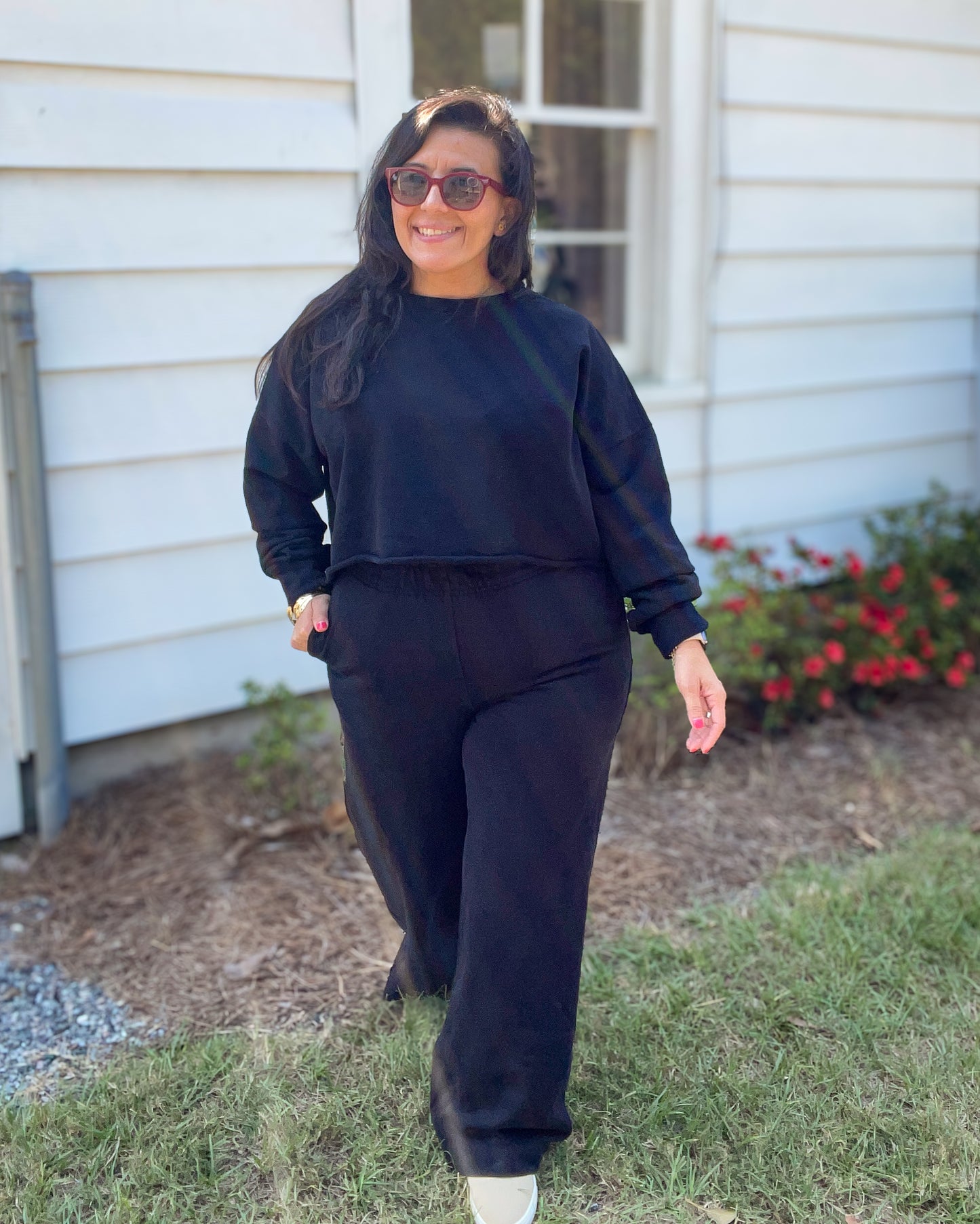 Cotton Loop Terry Soft Cropped Sweatshirt