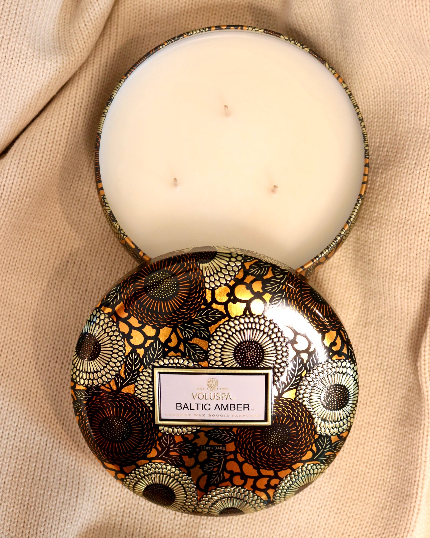 Baltic Amber 3 Wick Tin