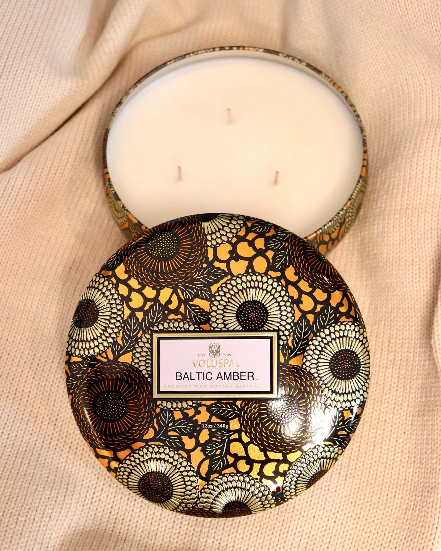 Baltic Amber 3 Wick Tin