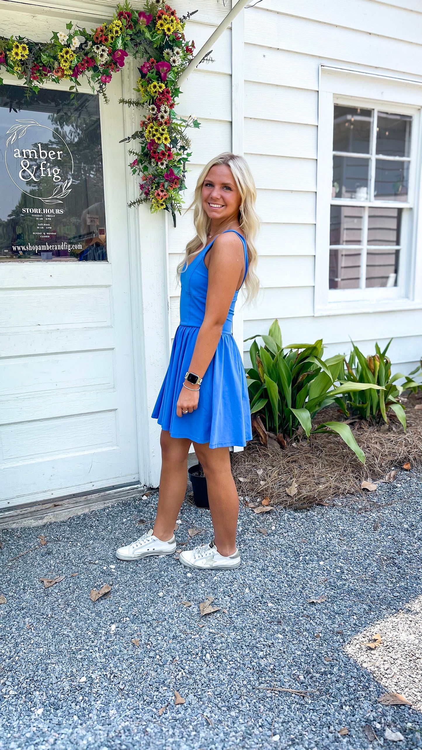 Cotton Span Jersey Corset Summer Flare Dress