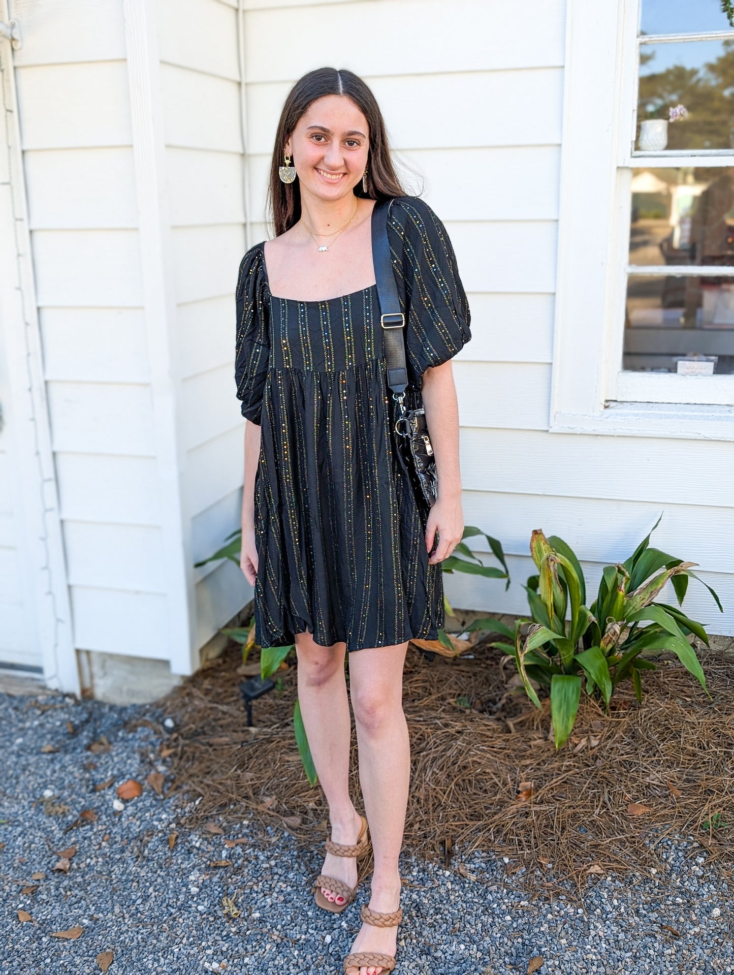 *Final Sale* Rayon Open Back Cap Sleeve Dress