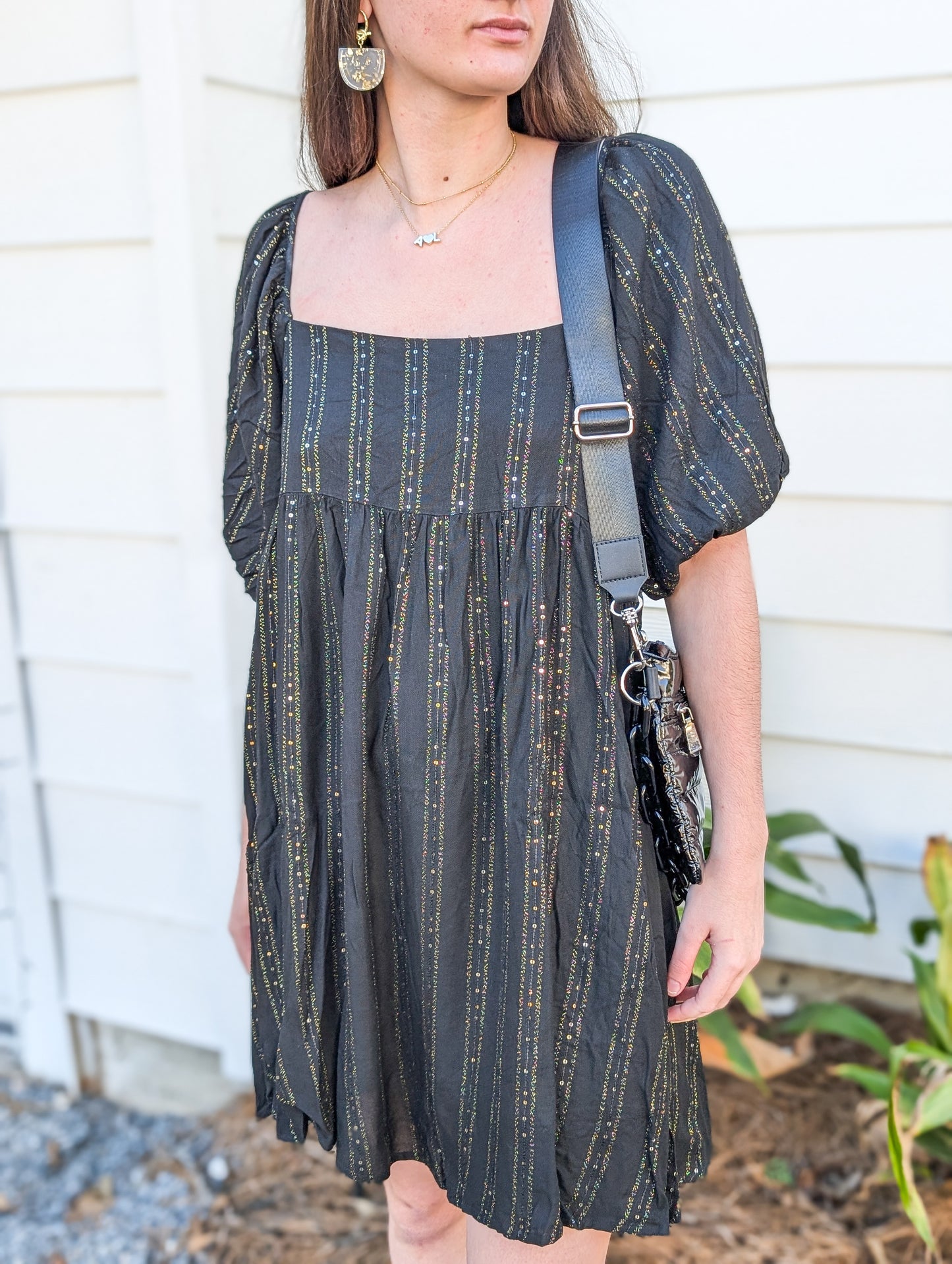 *Final Sale* Rayon Open Back Cap Sleeve Dress