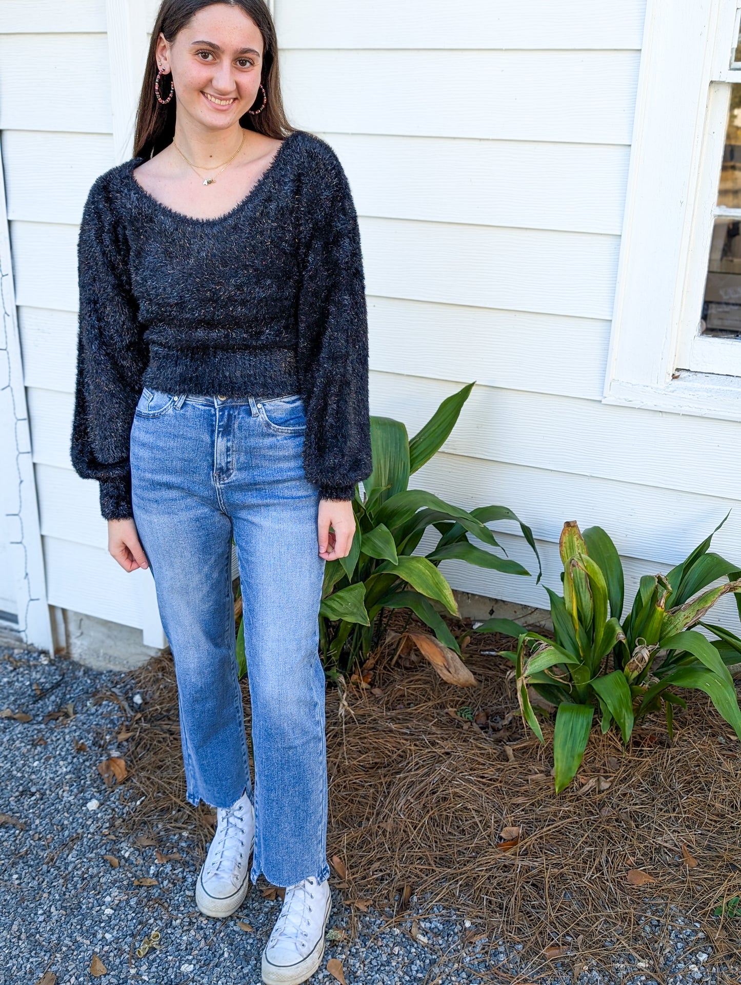 *FINAL SALE* Knit Sweater Off The Shoulder Pullover Top