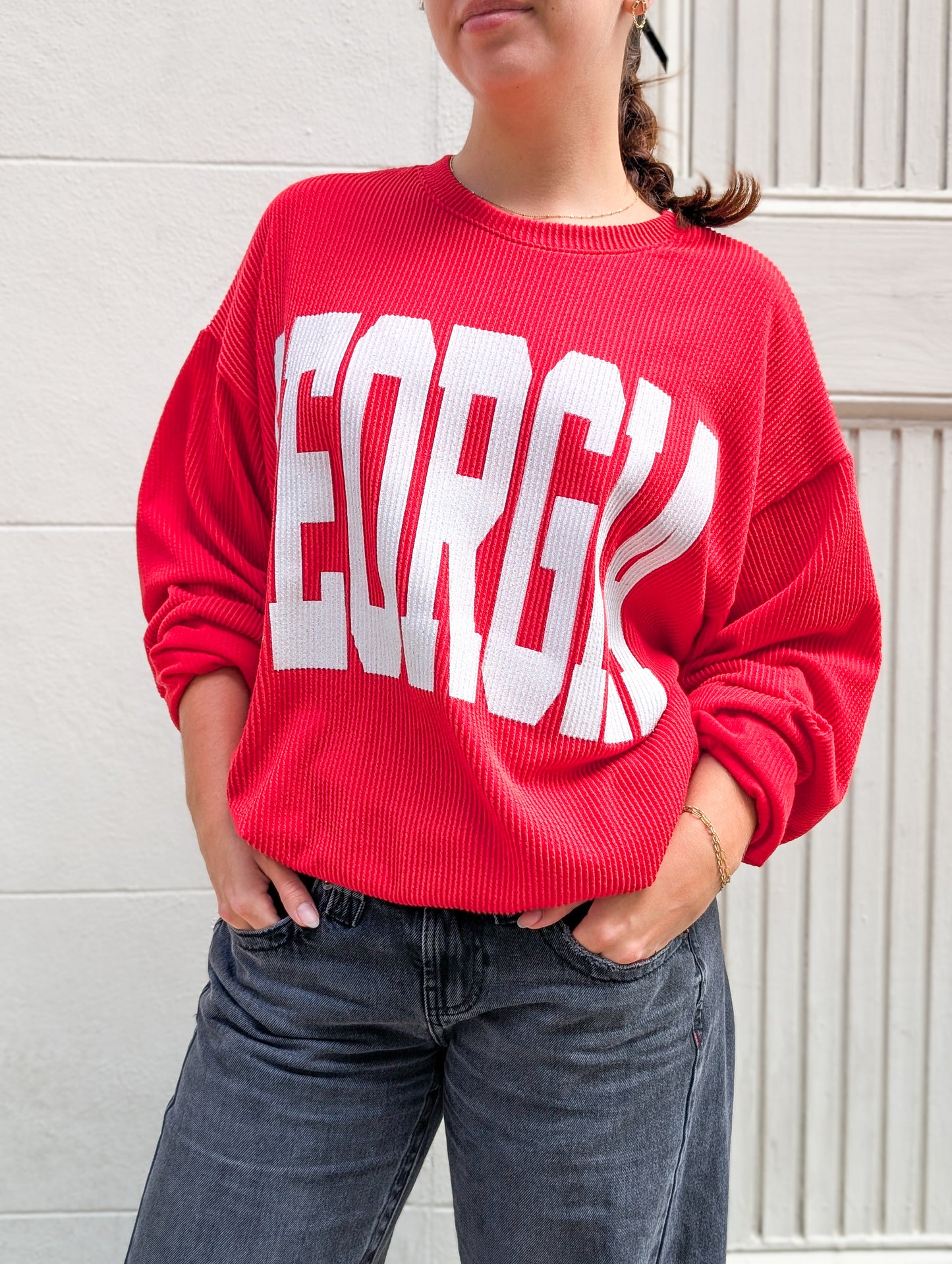 Georgia Comfy Oversize Graphic Sweatshirt, Gameday