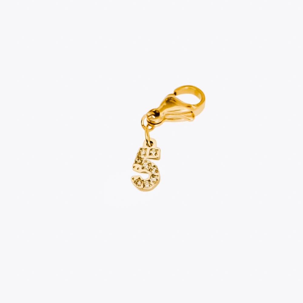 Bundled Number Charm Bar Chanelle Charms - WATERPROOF
