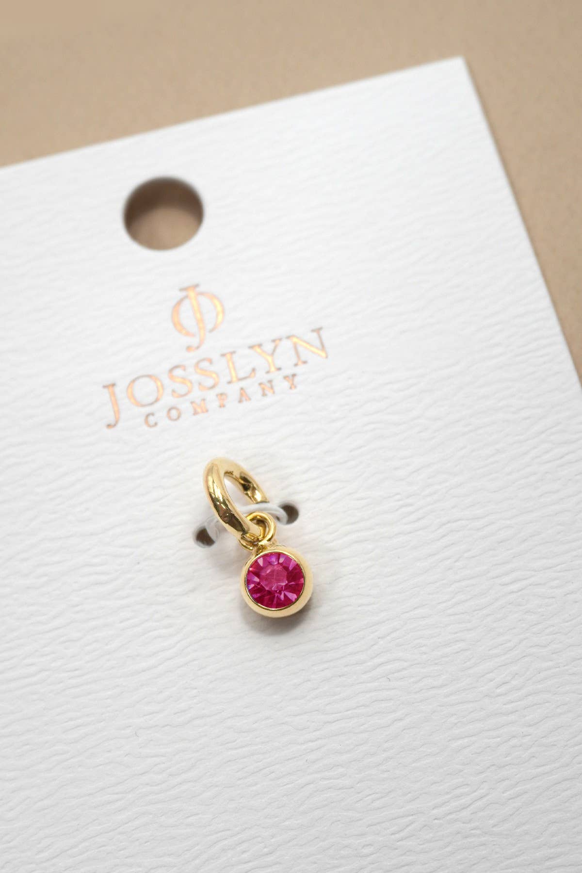 Charms 18K Brass Cubic Zirconia Birthstone Charm