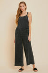 Charcoal jumpsuit with adjustable straps