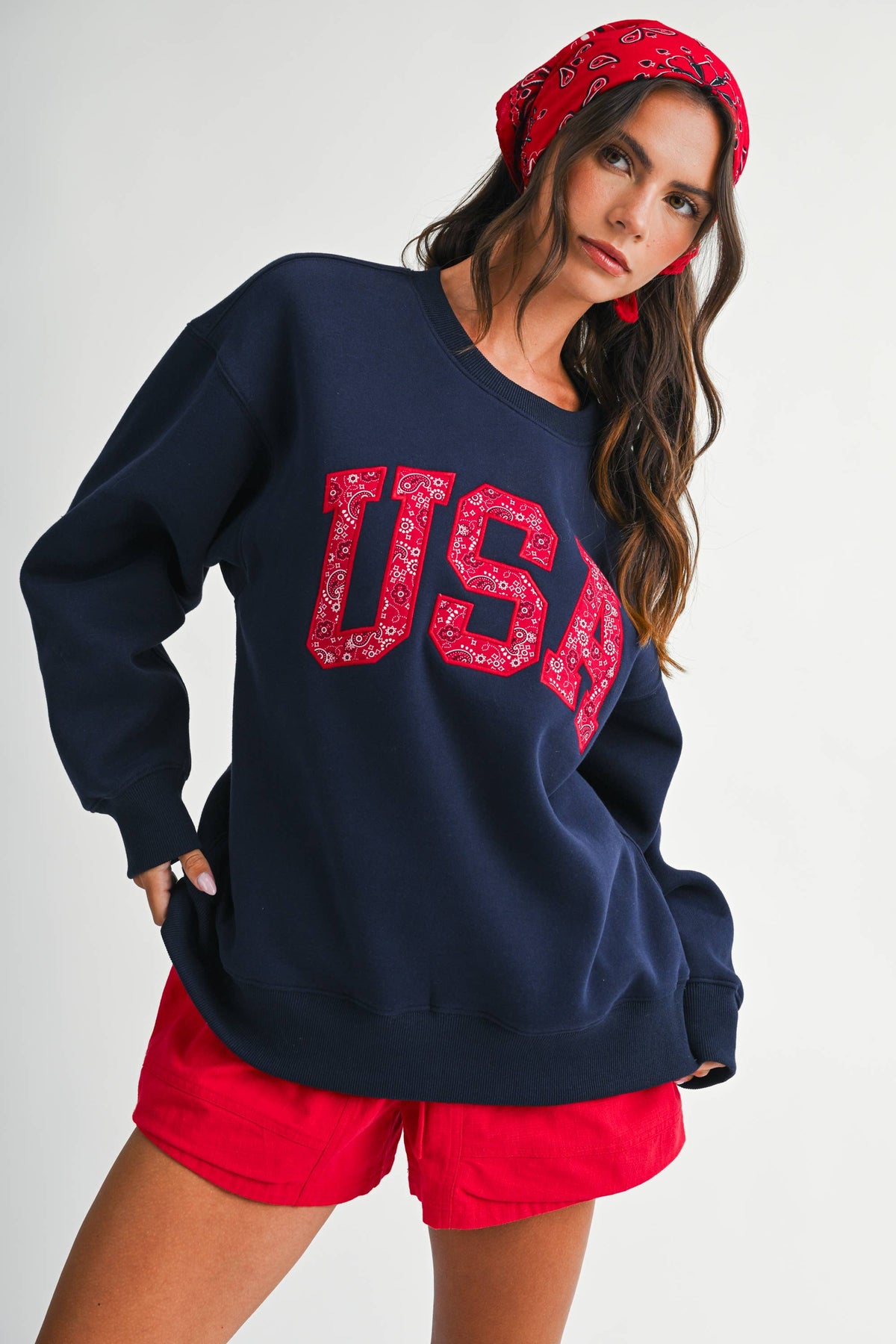 9134GK Modern Vintage Graphic Fleece Pullover