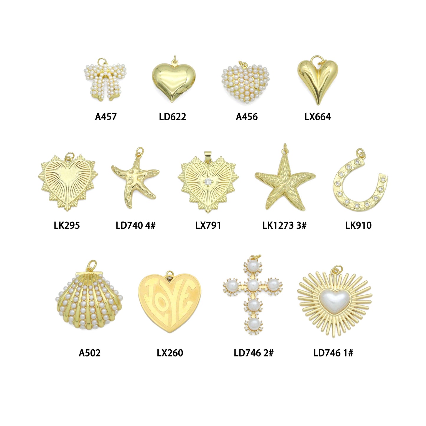 Mixed Detachable Center Pendant for Scarf & Charm Bar Necklace