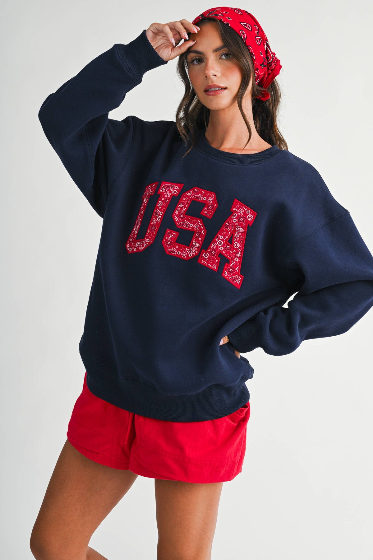 9134GK Modern Vintage Graphic Fleece Pullover