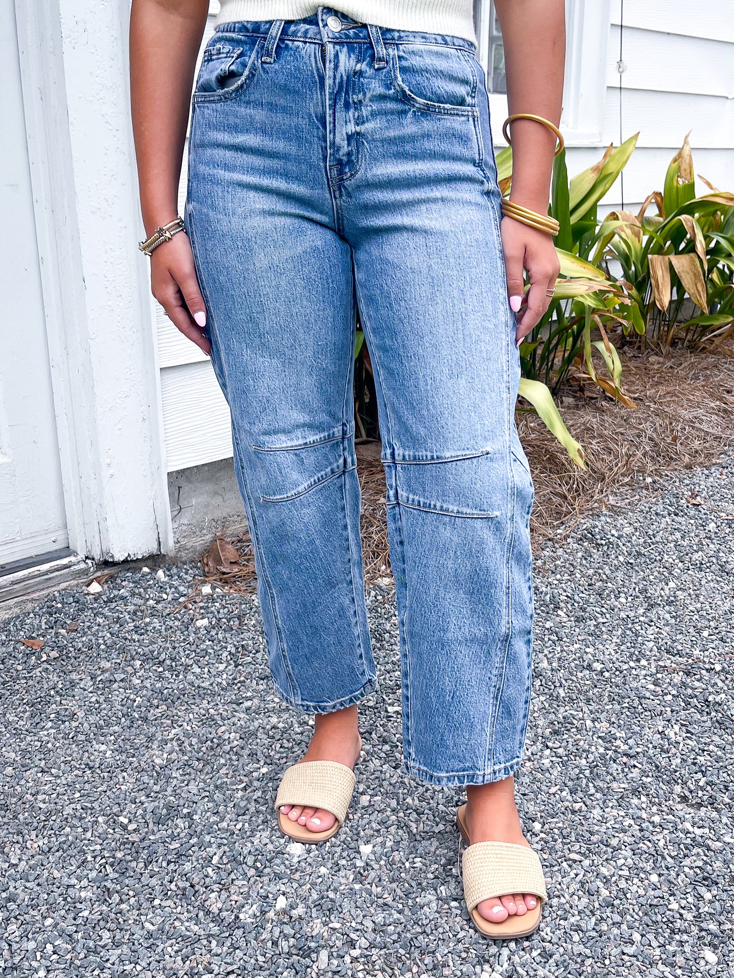 High Rise Barrel Jeans
