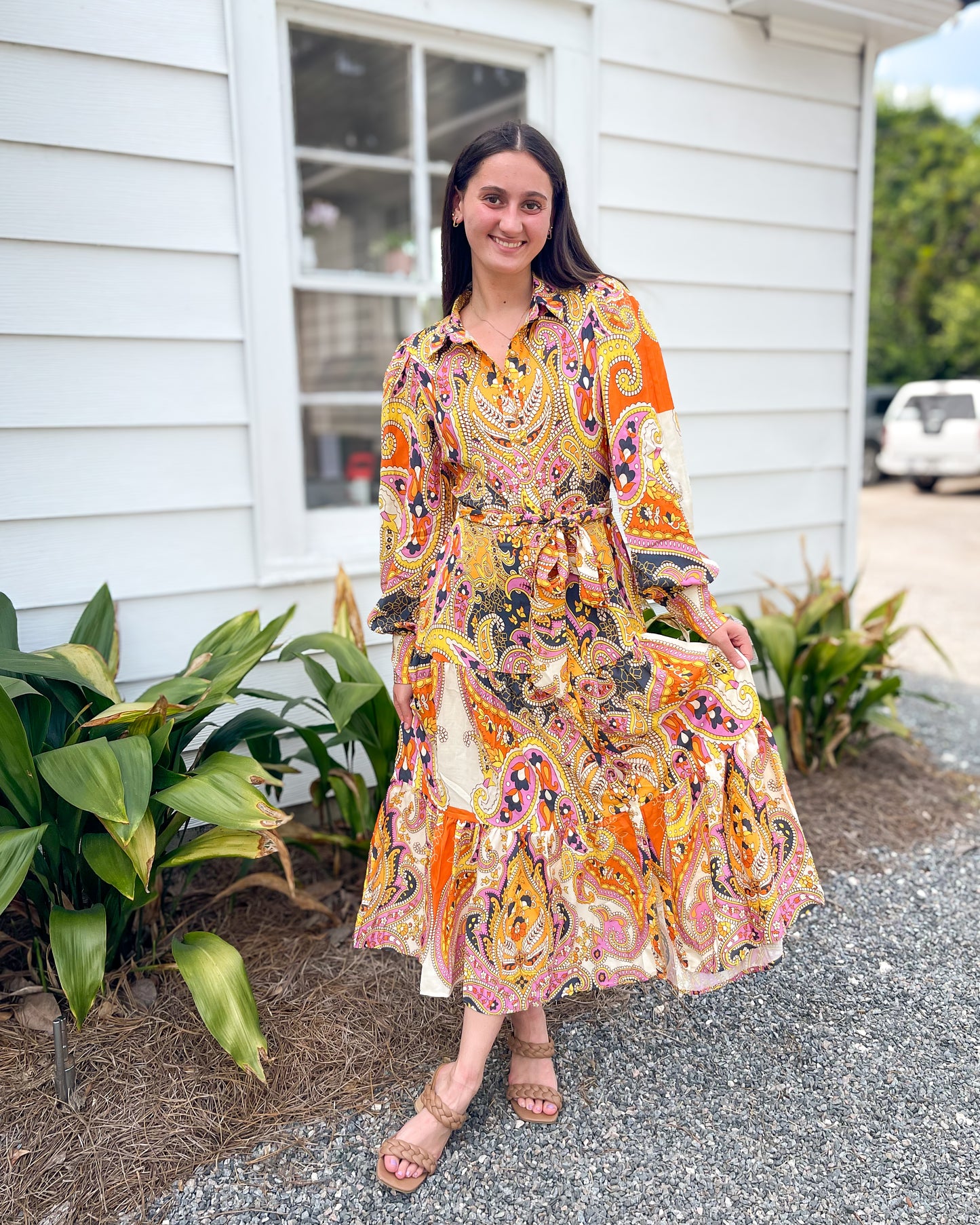 Sunshine Bloom Midi Dress