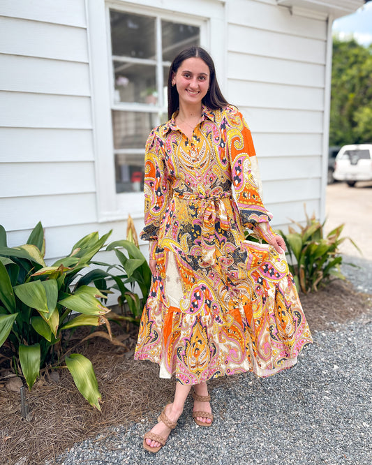 Sunshine Bloom Midi Dress