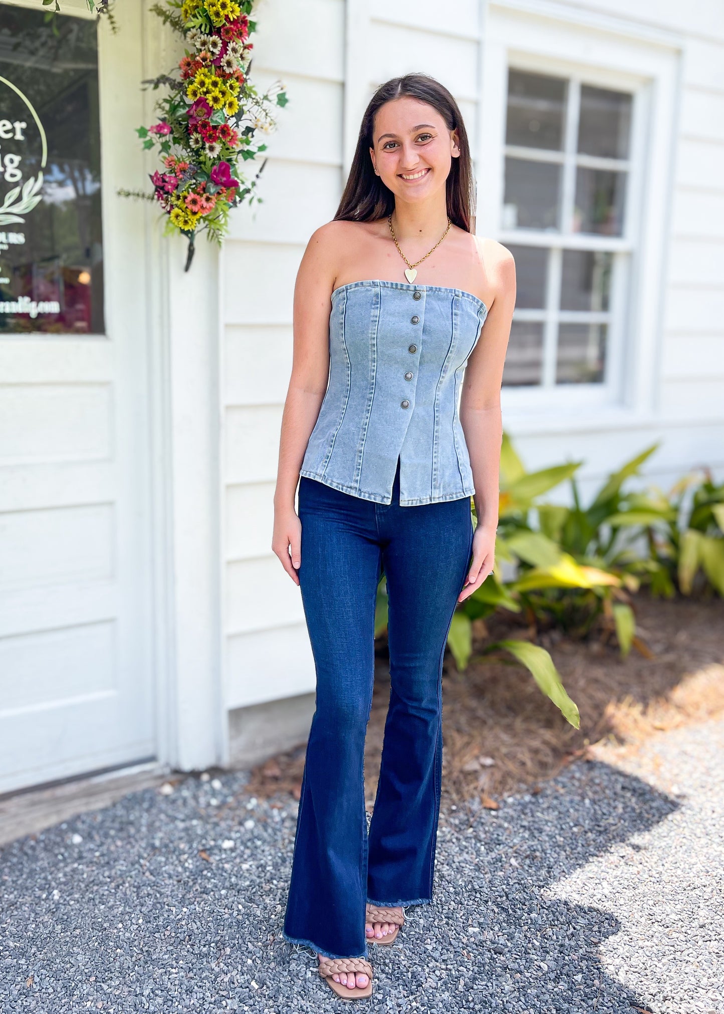 *FINAL SALE* Indigo Washed Denim Top