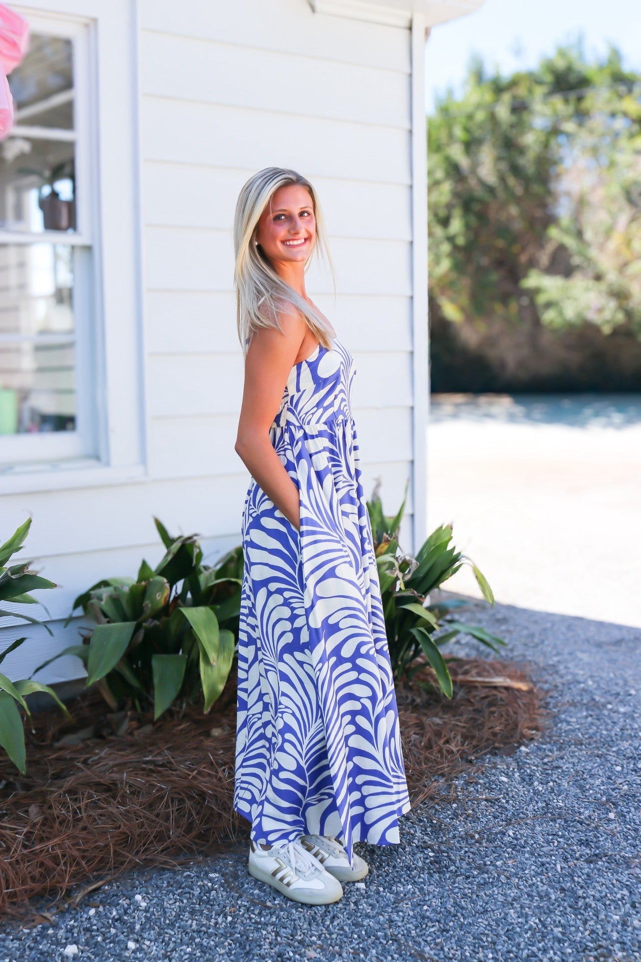 Cycladic Palm Maxi Dress