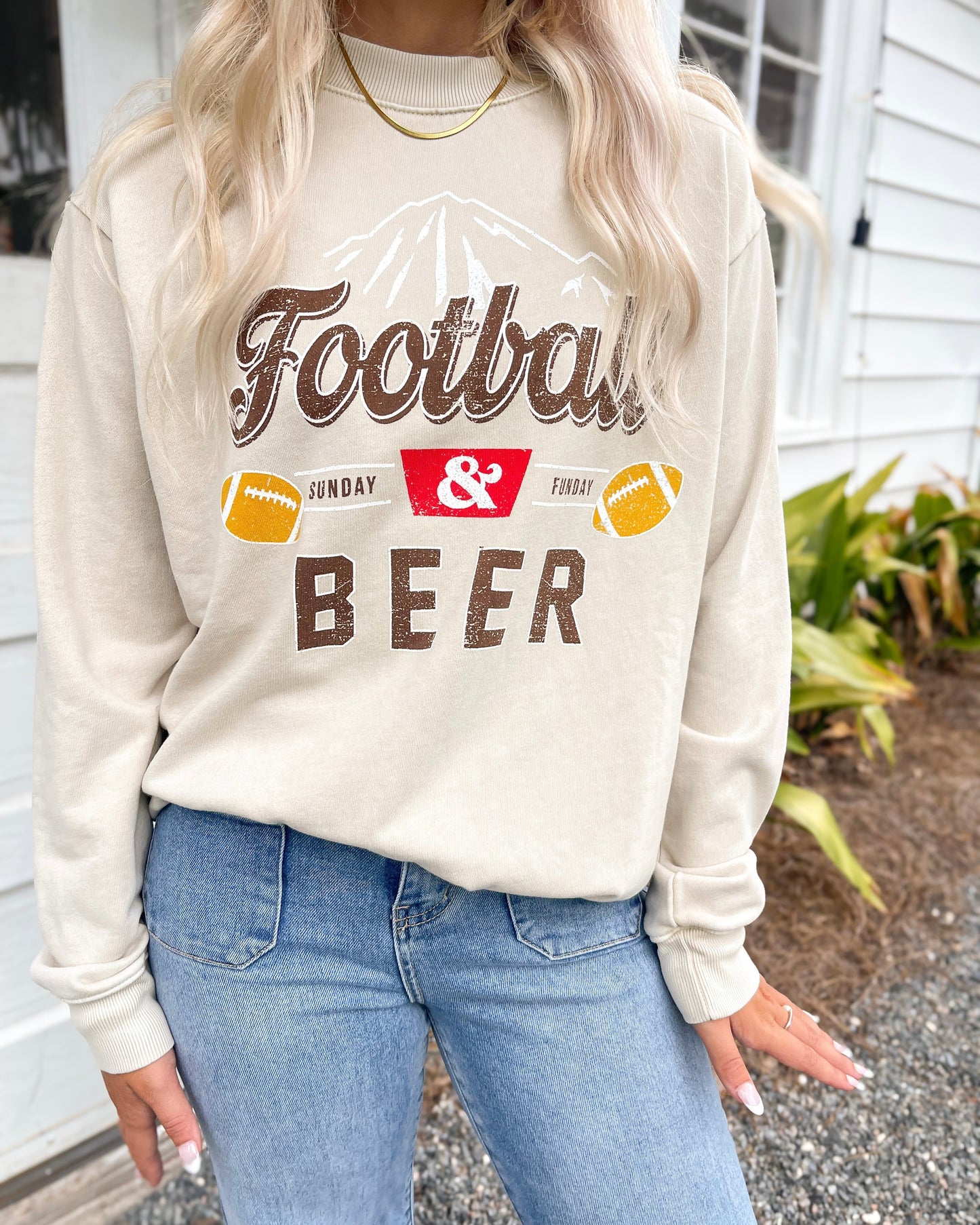 Football Beer Mineral Graphic Sweatshirt