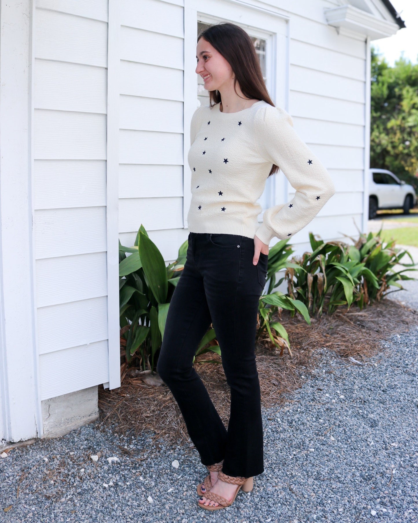 Twinkle Star Embroidered Sweater