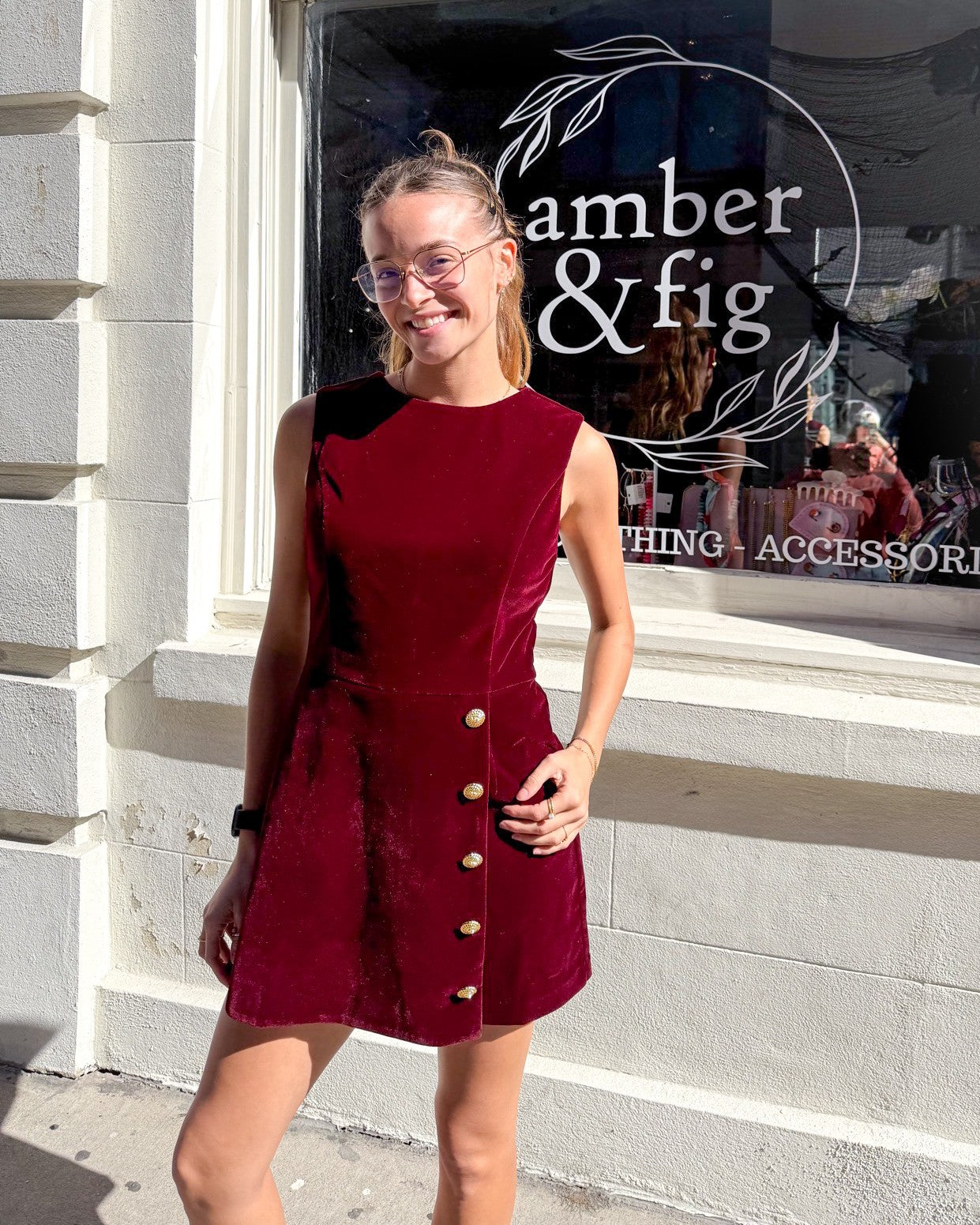 Burgundy Velvet Romper