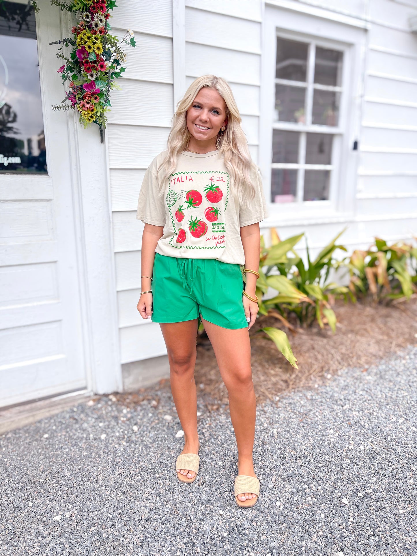 *FINAL SALE* Italia Air Mail Washed Graphic Tee