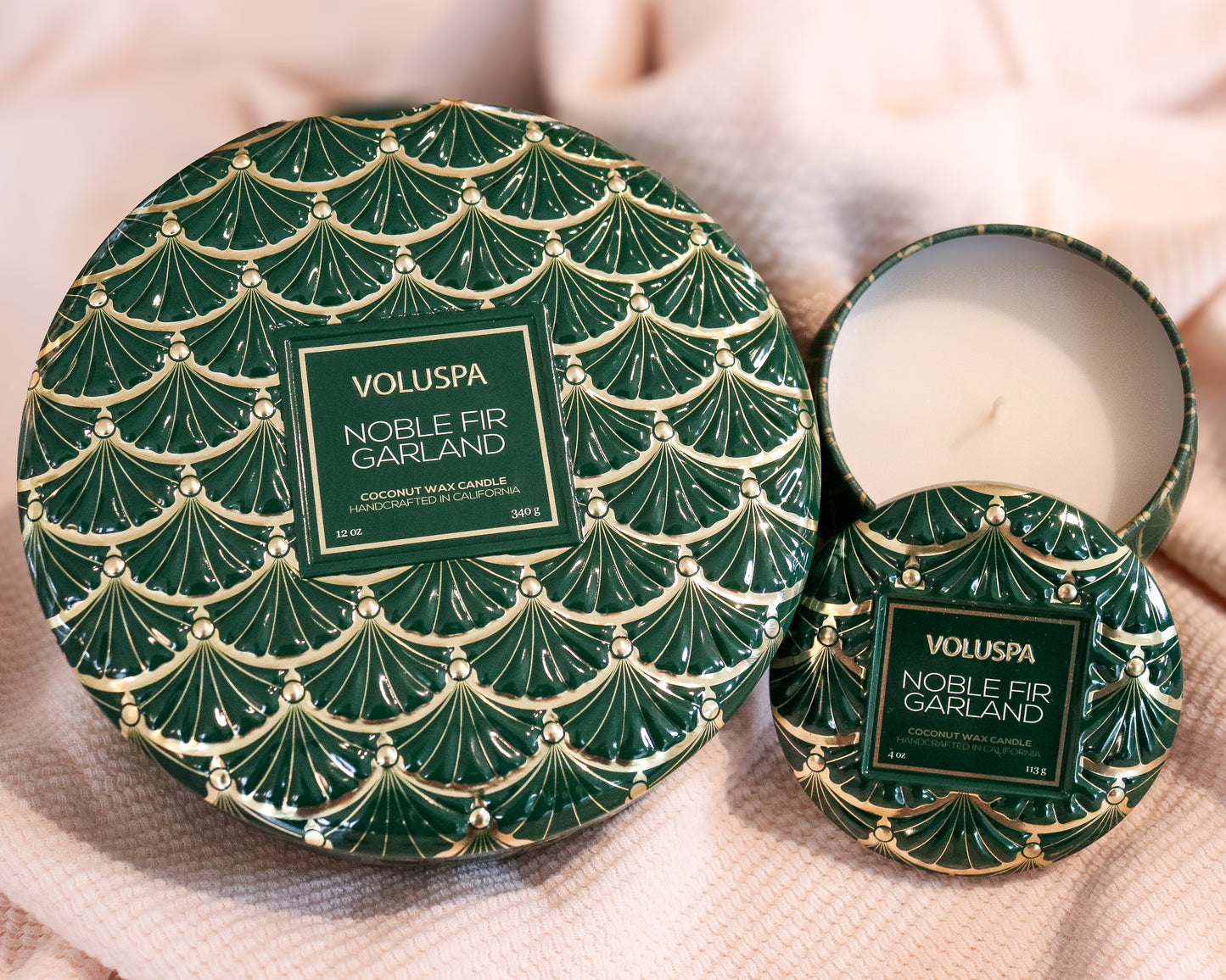 Noble Fir Garland Mini Tin Candle