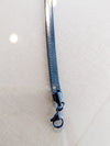 Blue metal herringbone clasp