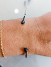 gun metaldainty cuff bracelet