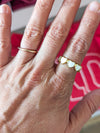 Heart Motif Gold Adjustable Ring