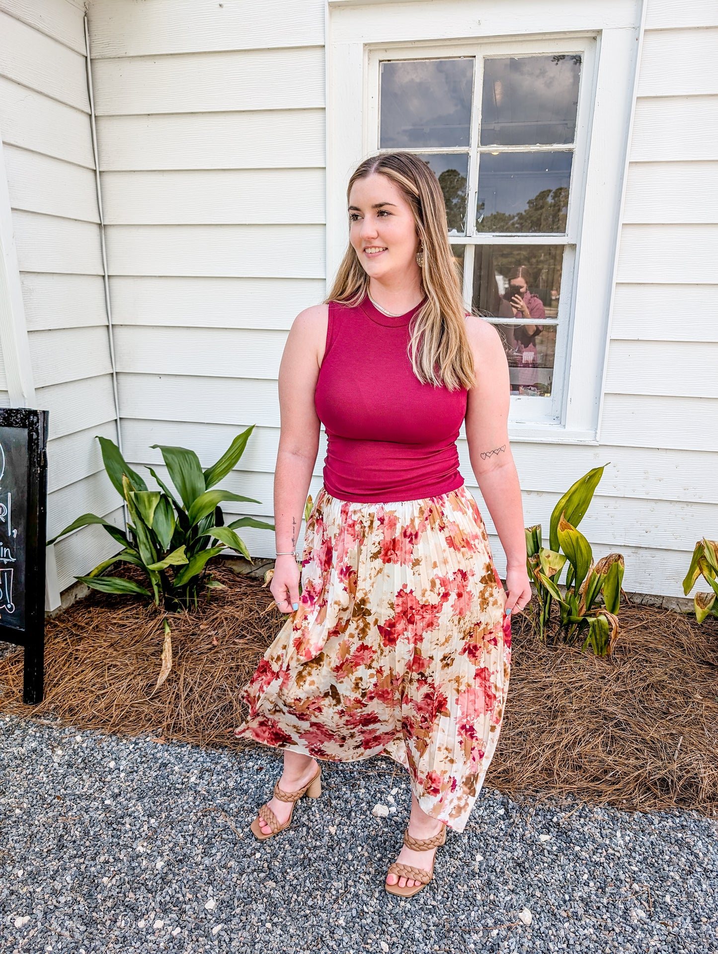 *FINAL SALE*Girl Dinner Pleated Pink Skirt