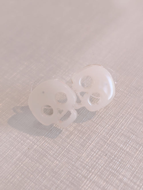 Glow in the Dark Skull Studs