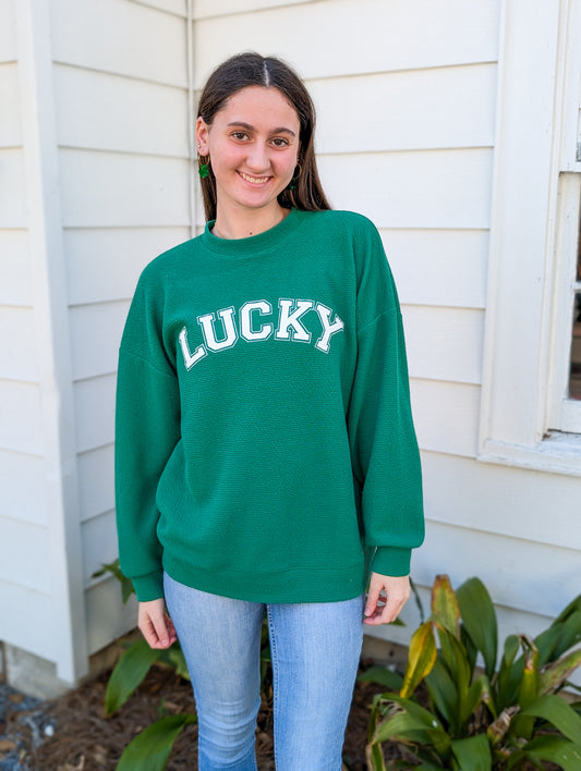 Varsity Lucky Stencil Sweatshirt