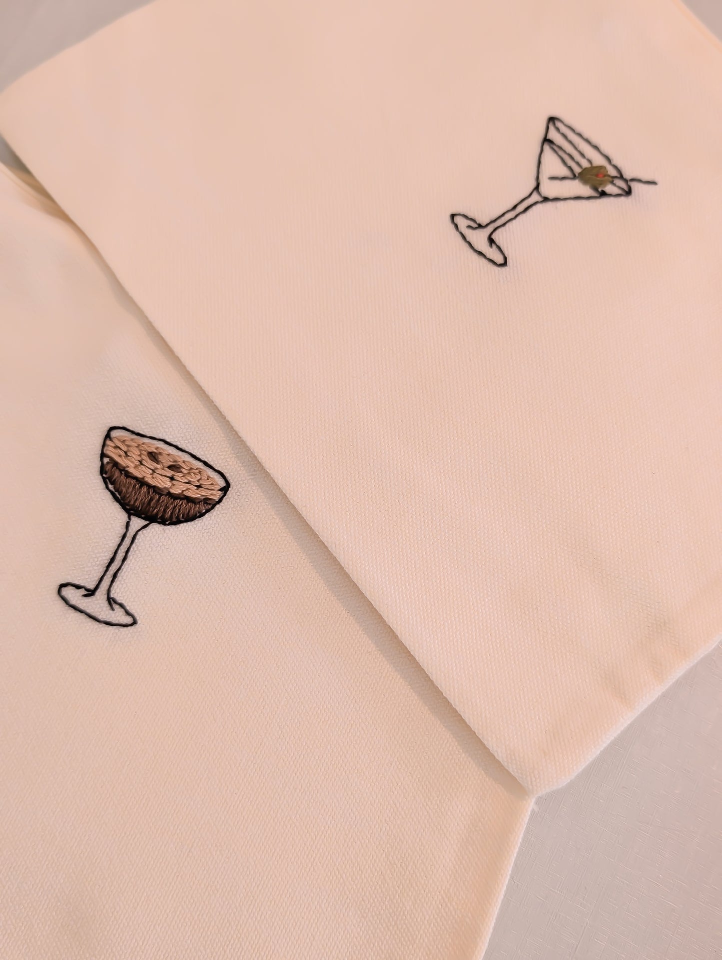 Strawberry Threads Hand Embroidered Canvas Make Up Bag