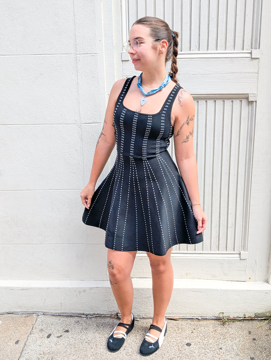 Jacquard Sweater Knit Mini Dress