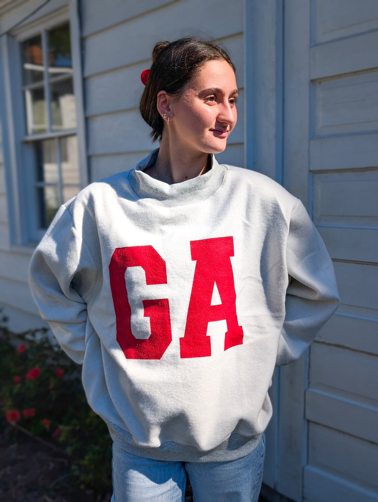 PRE ORDER ETA END OF NOV Georgia & Ga Print Reversible Mockneck Sweatshirt