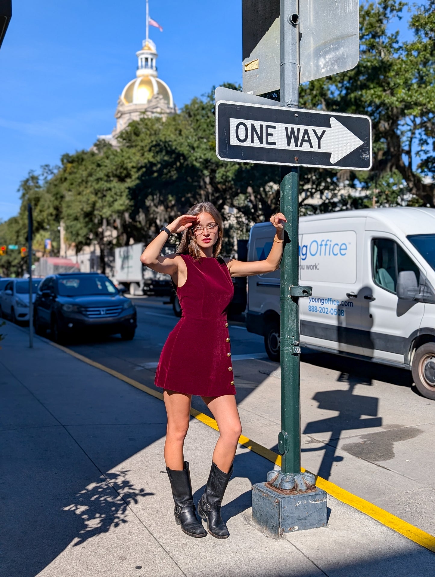 Burgundy Velvet Romper
