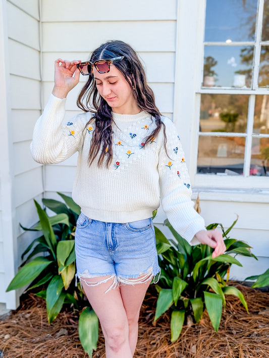 Bettie Embroidered Sweater