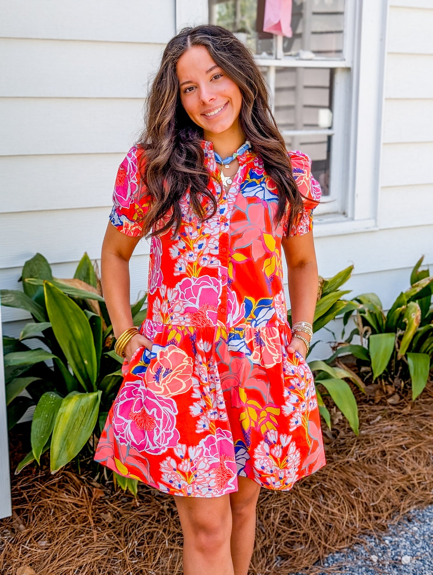 *FINAL SALE*Verny Shift Mini Dress Dercy Floral