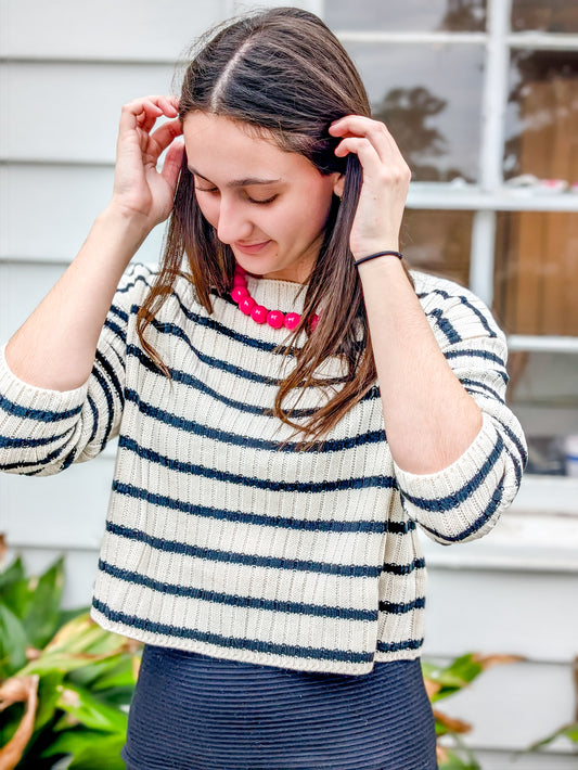 Rosalind Striped Crop Sweater