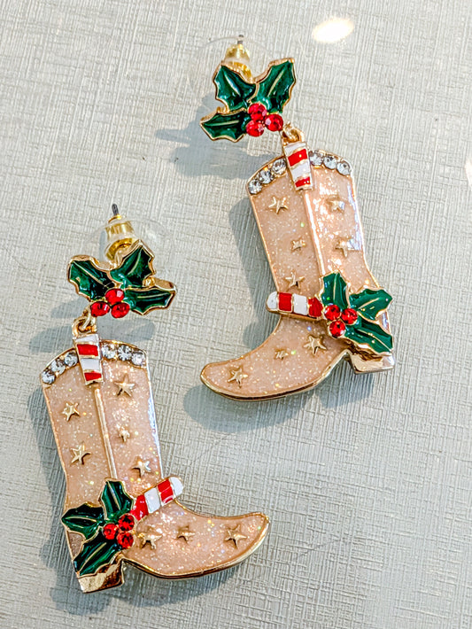 Mistletoe Cowboy Earrings