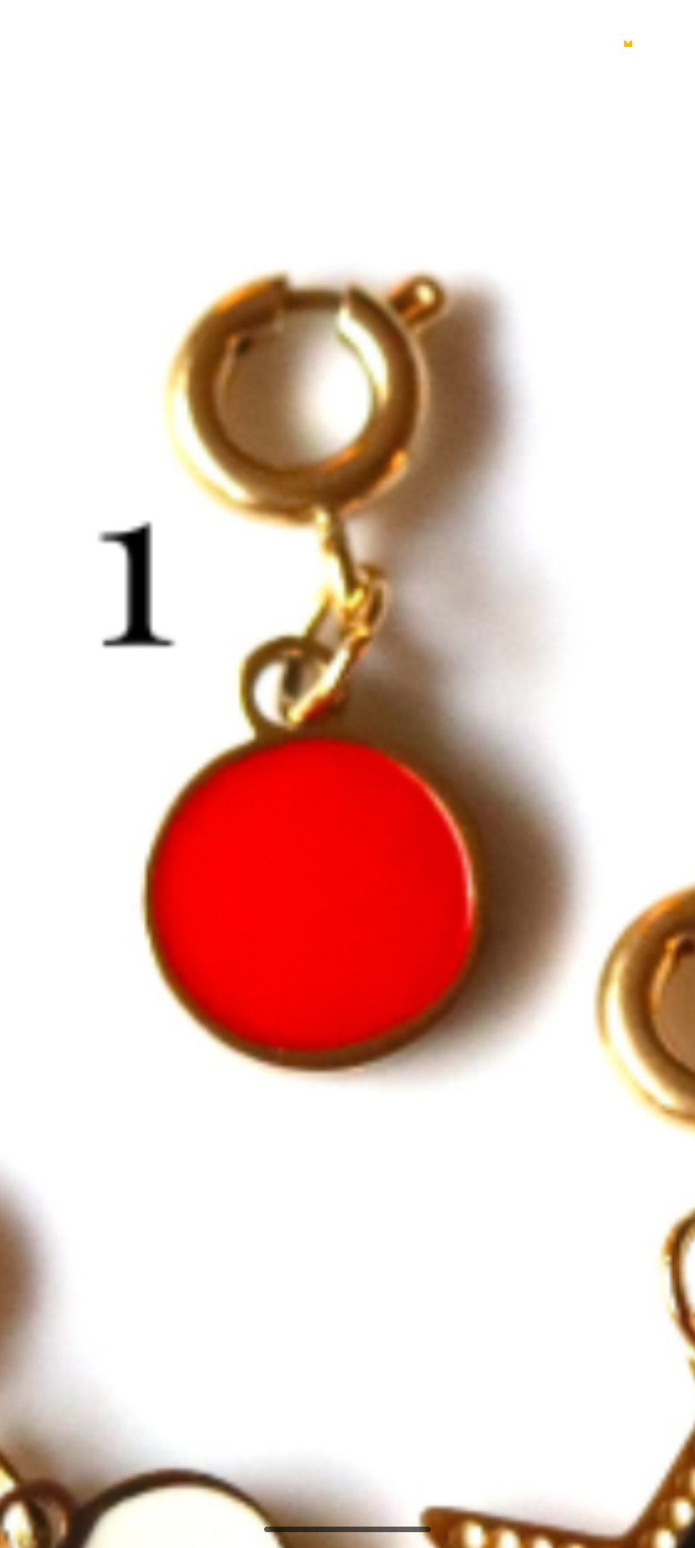 Stainless Steel Red and Black Collection Charms