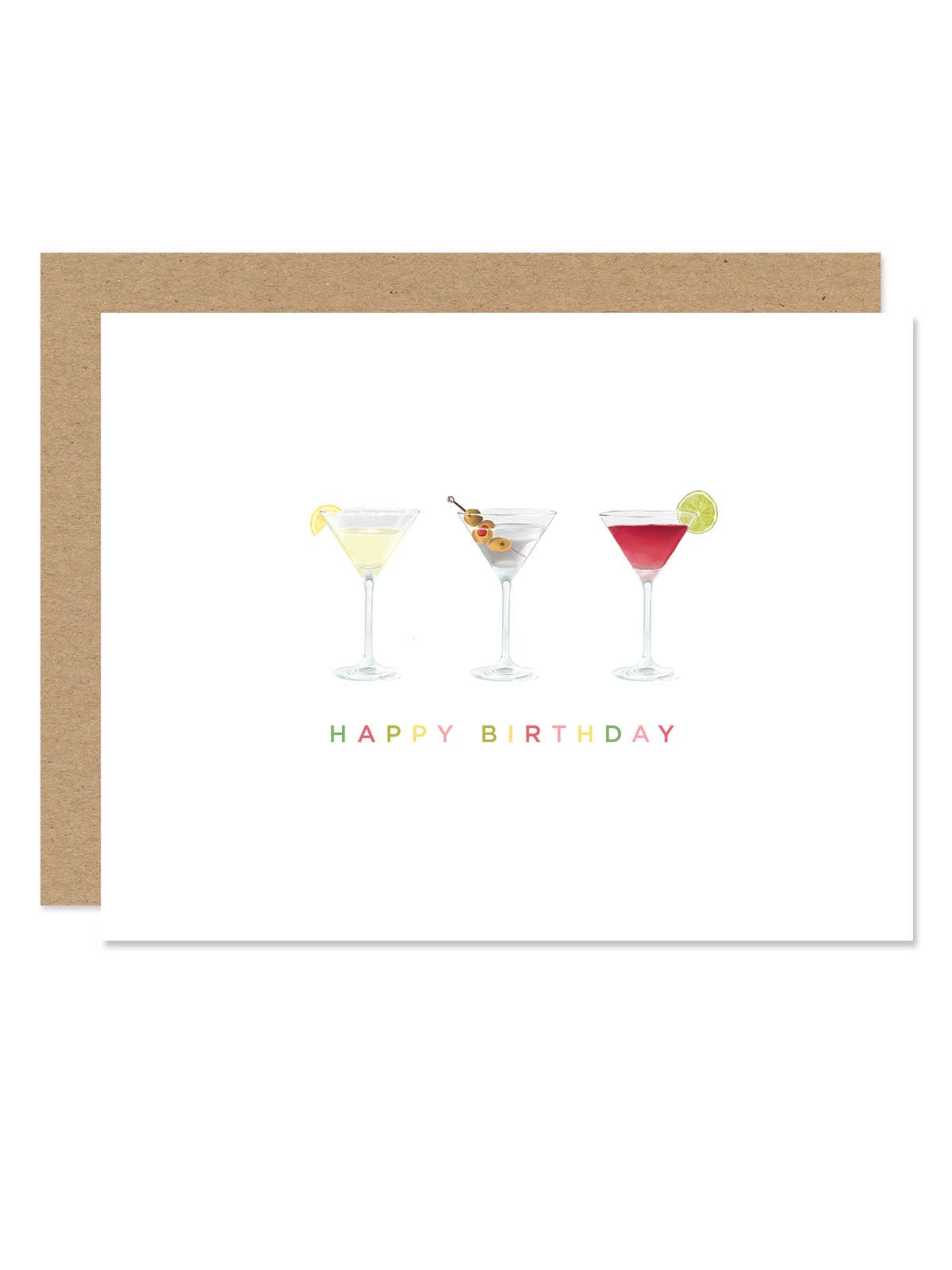 Martini Birthday Card