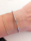 silver dainty cuff bracelet