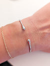 silver dainty cuff bracelet
