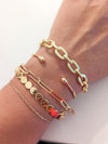 gold paperclip chain bracelet with clasp