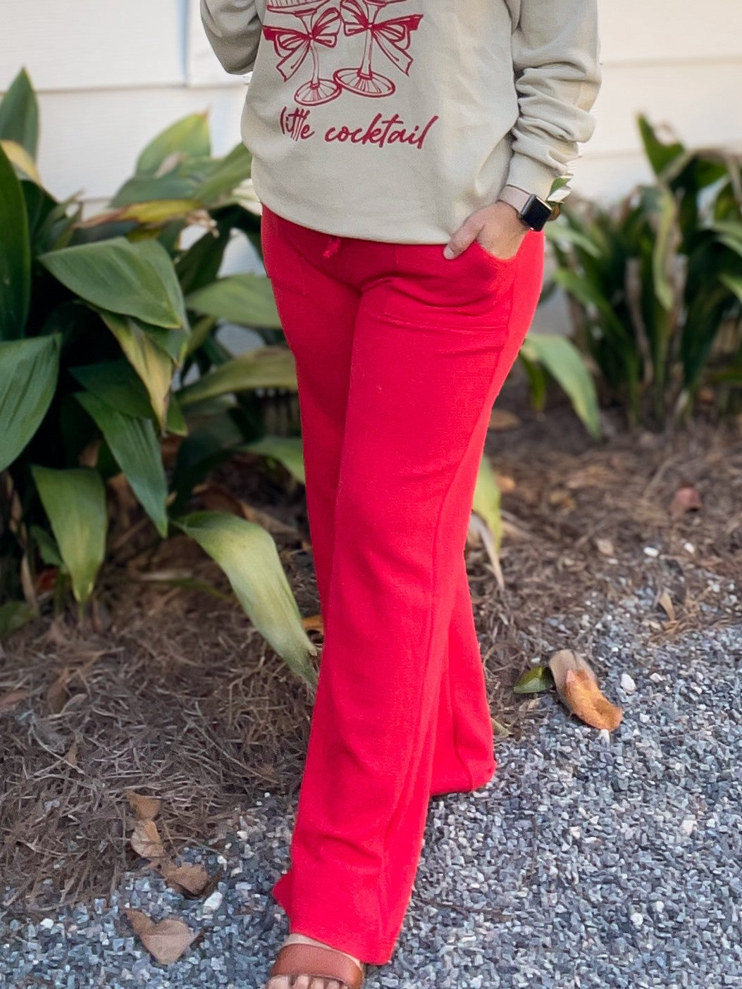 Knit Bottoms with Pockets and Drawstring