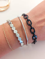Black paprclip chain bracelet